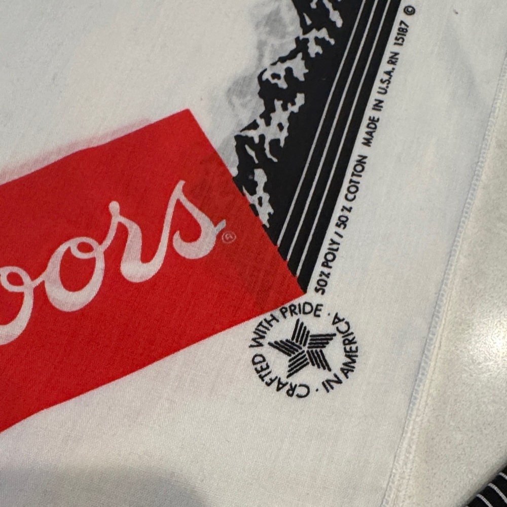 Coors White and Red Men's Scarf - Picture 3 of 5